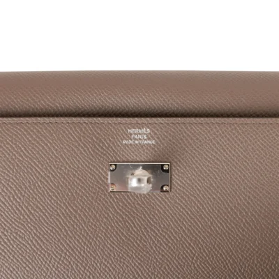 Hermès Kelly Wallet To Go Etain Epsom Palladium Hardware