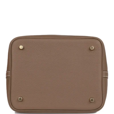 Hermès Picotin Lock 22 Etoupe Clemence Gold Hardware