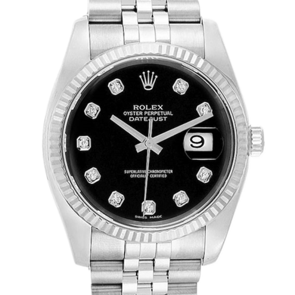 Rolex Datejust 116234BKDJ 36MM Black Dial Silver-tone Case
