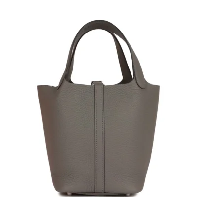 Hermès Picotin Lock 18 Gris Meyer Clemence Palladium Hardware