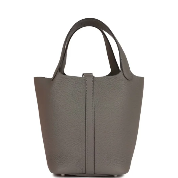 Hermès Picotin Lock 18 Gris Meyer Clemence Palladium Hardware