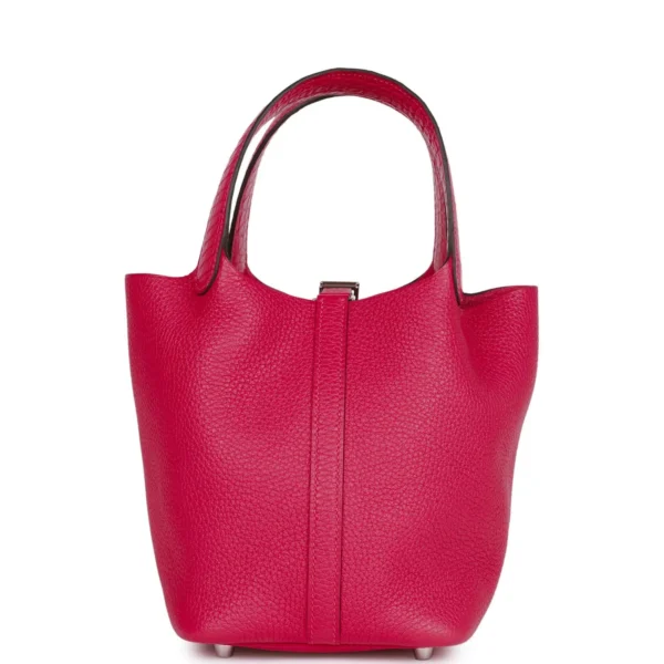 Hermès Picotin Lock 18 Framboise Clemence and Matte Alligator Touch Palladium Hardware