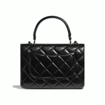 CHANEL Tone Metal aus Lammleder in Schwarz und Gold