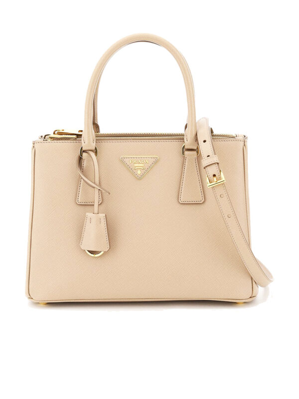 d81b9e3d57a6625008e42d911a21fde7 Prada Prada Galleria Saffiano Leather Small Bag in Cameo Beige