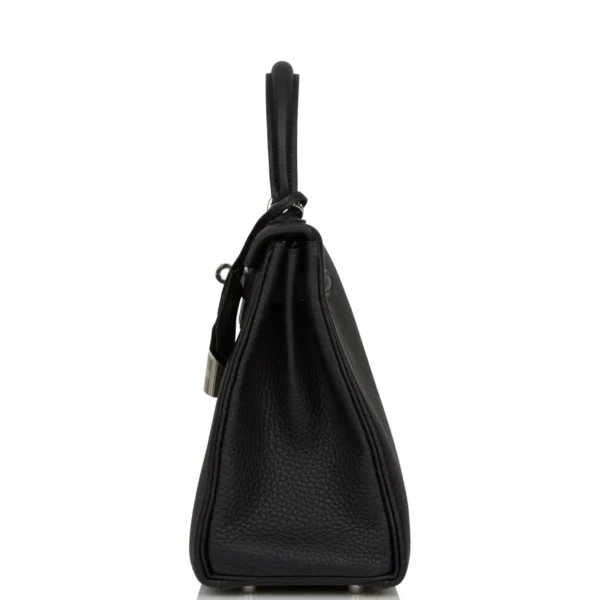 d869be23c21c1eb793b89f65efca3d37 Hermès Kelly Retourne 25 Black Togo Palladium Hardware