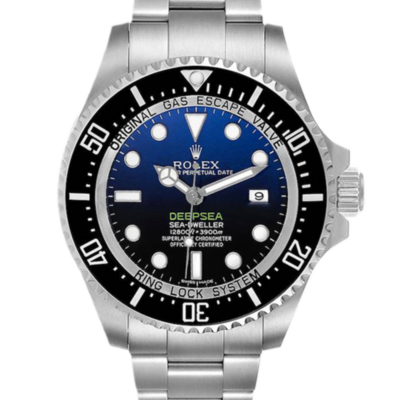 ساعة رولكس Sea-Dweller 116660-98210 44MM Deep مينا باللون الأزرق بعلبة فضية