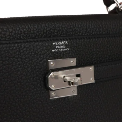 Hermès Kelly Retourne 32cm Black Togo Palladium Hardware