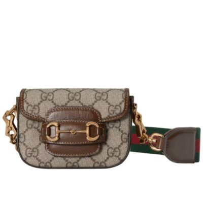 Gucci Horsebit 1955 Strap Wallet 699760 Dark Coffee
