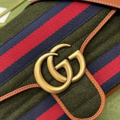 Gucci GG Marmont Small Shoulder Bag 443497 Green