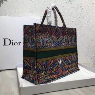 d8f143fd75a8144ac27201c5880f8d5e Dior Book Tote Bg In Butterfly Multicolor Canvas