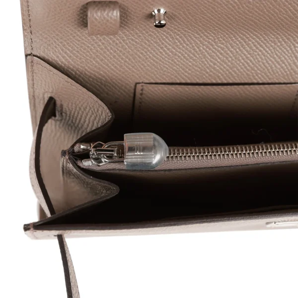 Hermès Kelly Wallet To Go Etain Epsom Palladium Hardware