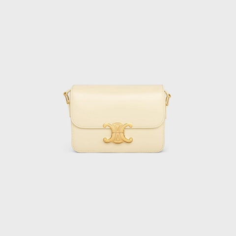 TEEN TRIOMPHE BAG IN SHINY CALFSKIN SOFT YELLOW