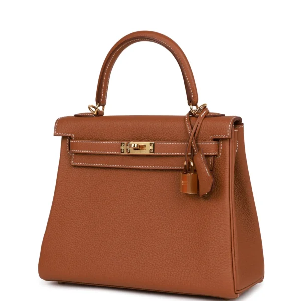 Hermès Kelly Retourne 25 Gold Togo Gold Hardware