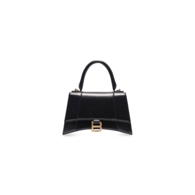 HOURGLASS BOX Small Damen Handtasche in Schwarz
