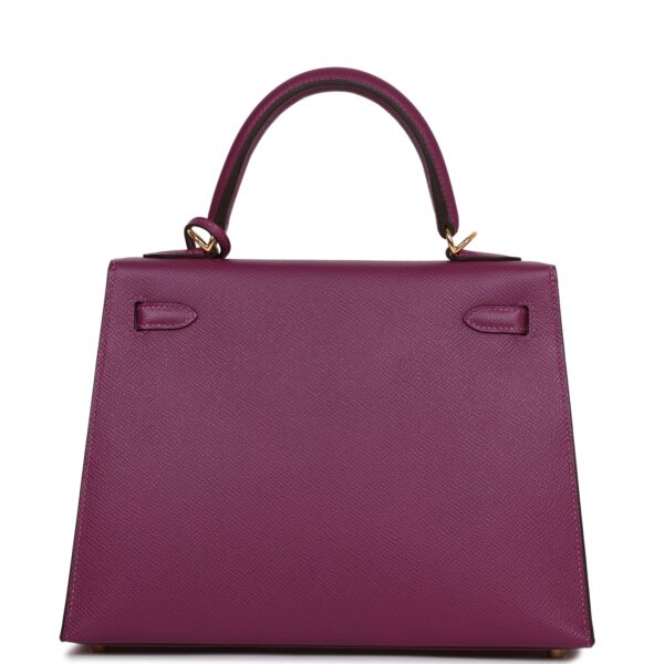 dc49dab6005a42ee374d6da4ea2caab6 Hermès Special Order (HSS) Kelly Sellier 25 Anemone Verso Epsom Gold Hardware