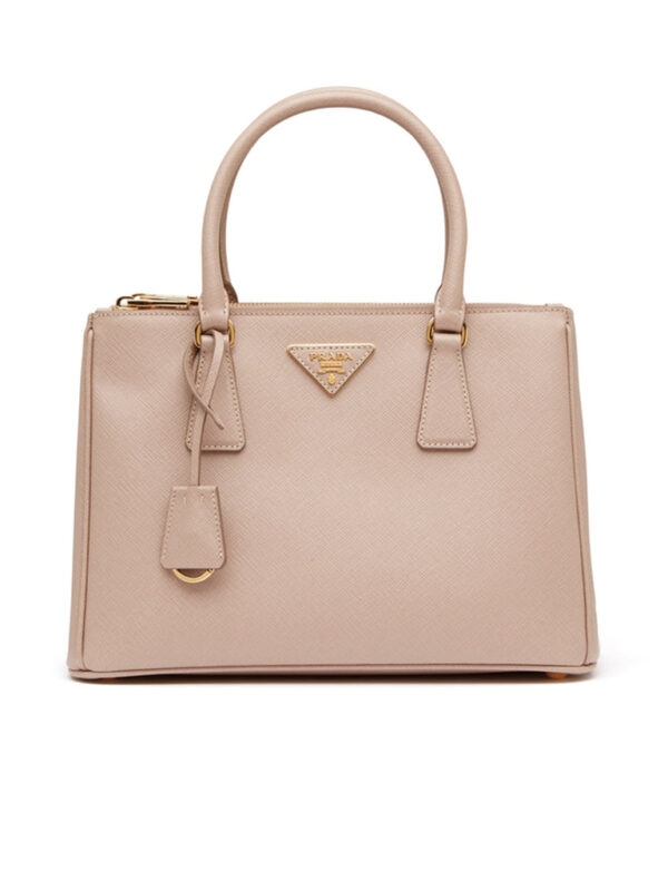 普拉达 Galleria Powder 粉色 Saffiano 皮革中号包
