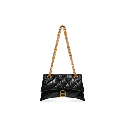 WOMEN'S CRUSH SMALL CHAIN BAG QUILTED IN BLACK