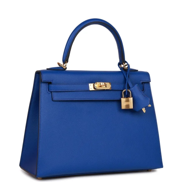 dd0270e11ae8088c7daf1619357d9bb1 Hermès Kelly Sellier 25 Bleu Royal Epsom Gold Hardware