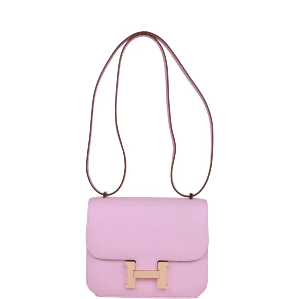dd15e9c45d6f1d56d0ba1f9fa3738908 Hermès Constance 18 Mauve Sylvestre Epsom Rose Gold Hardware
