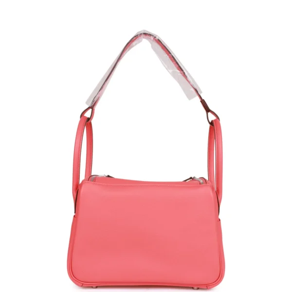 Hermès Lindy 26 Rose Texas Evercolor Palladium Hardware