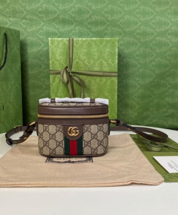 dd3ce2ef0d6fbefaacd5678cbf69e5ef Gucci Ophidia GG Top Handle Mini Bag 699532 Dark Coffee