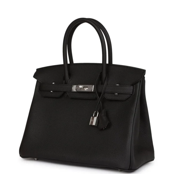 حقيبة Hermès Birkin 30 أسود توغو إكسسوارات معدنية بلاديوم