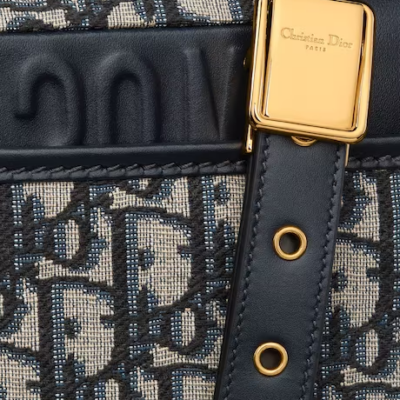 SMALL 30 MONTAIGNE BAG Blue Dior Oblique Jacquard