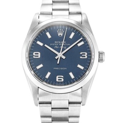 Rolex Air-king 14000.4 Blue Quarter Arabic Dial Unisex 34MM