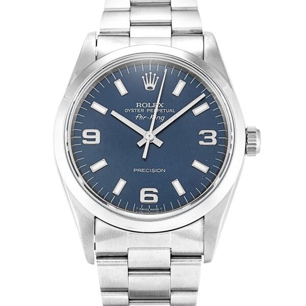 Rolex Air-king 14000.4 Blue Quarter Arabic Dial Unisex 34MM