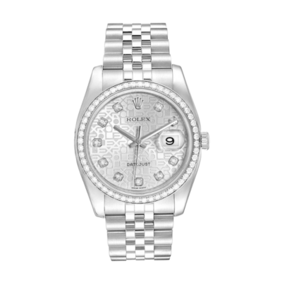 Rolex Datejust 116244SJDJ 36MM Silver Dial Silver-tone Case