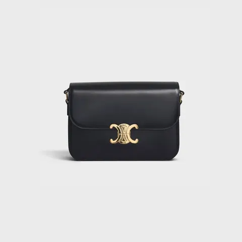 CLASSIQUE TRIOMPHE BAG IN SHINY CALFSKIN BLACK