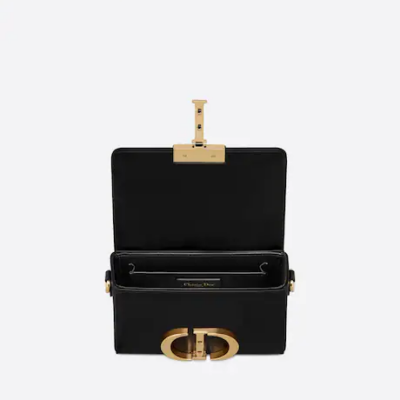 30 MONTAIGNE BOX BAG Black Box Calfskin