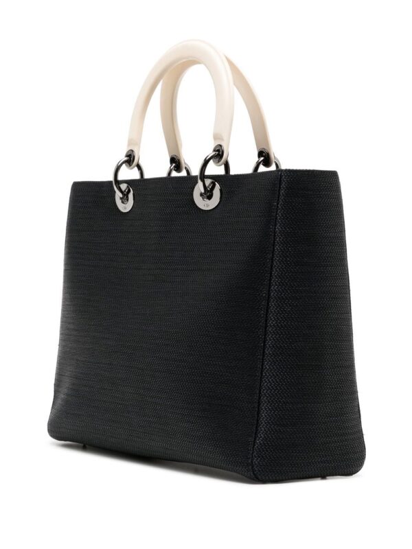 Christian Dior Cannage logo lettering tote