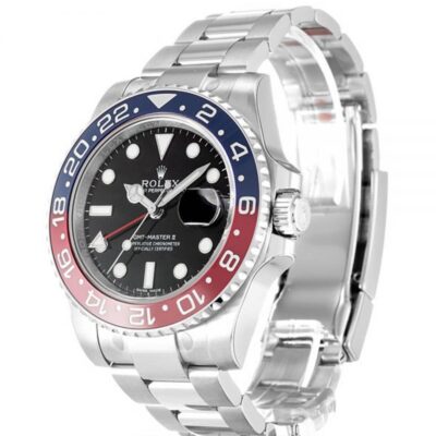 e00ea0911759c075fe4d87a42a1e83f7 ساعة رولكس GMT Master II 116719 فاخرة Dual Timezone بتصميم كلاسيكي