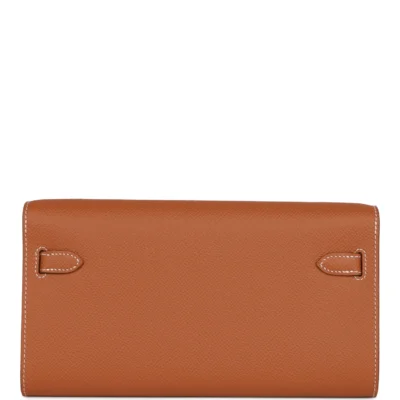 Hermès Kelly Wallet To Go Gold Epsom Gold Hardware