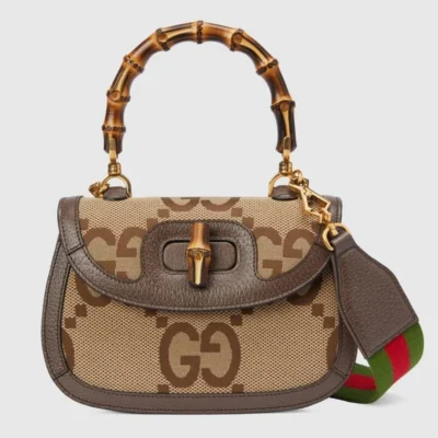 Small Bamboo Bag with Super Double G No.675797 UKMDT 2570