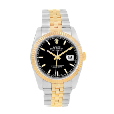 ساعة رولكس Datejust 116233BKSJ 36MM مينا باللون الأسود بعلبة فضية