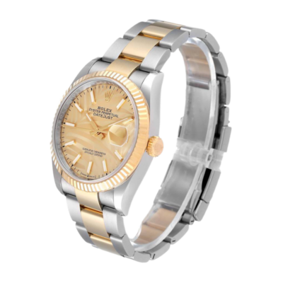 Rolex Datejust M126233-0038 36MM Gold Dial Silver-tone Case