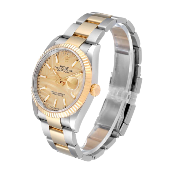 Rolex Datejust M126233-0038 36MM Gold Dial Silver-tone Case