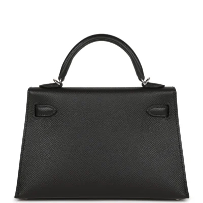 e178ad4f5f764e91b673e87639b67357 Hermès Kelly Sellier 20 Black Epsom Palladium Hardware