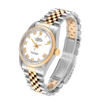 ساعة رولكس Datejust 16233WRJ 36MM مينا باللون الأسود بعلبة فضية