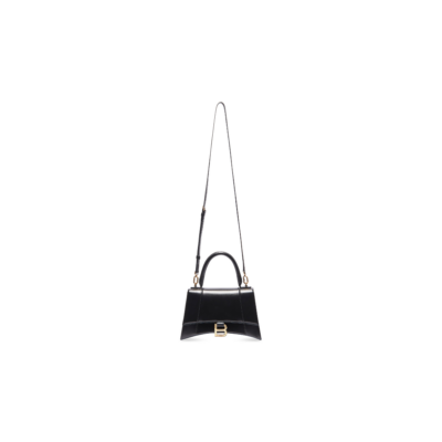 HOURGLASS BOX Small Damen Handtasche in Schwarz