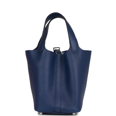 Hermès Picotin Lock 18 Bleu Saphir Maurice Palladium Hardware