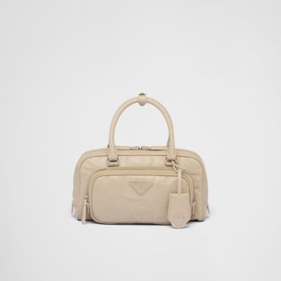 e30ad5500388419ec80d880a0c866808 Prada Antique nappa leather multi-pocket top-handle bag - Desert Beige