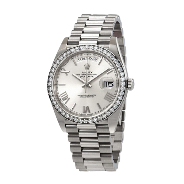 Rolex Day-Date 228349SRP 40MM Silver Dial Silver-tone Case