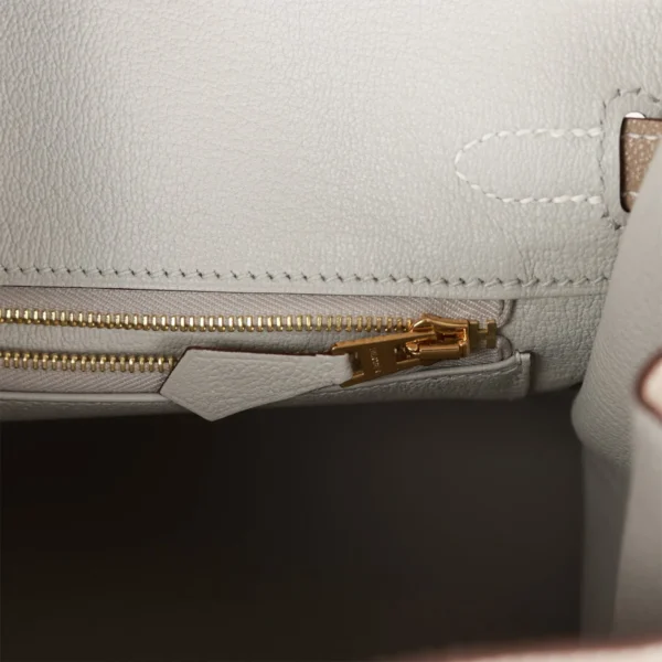 Hermès Special Order (HSS) Birkin 25 Gris Tourterelle Verso Chevre Brushed Gold Hardware