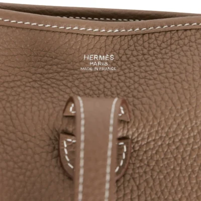 Hermès Evelyne III PM Etoupe Clemence Palladium Hardware