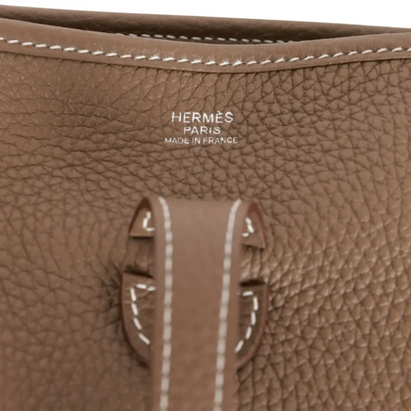Hermès Evelyne III PM Etoupe Clemence Palladium Hardware