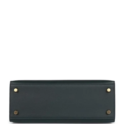 Hermès Kelly Sellier 25 Vert Rousseau Madame and Shiny Niloticus Crocodile Touch Gold Hardware