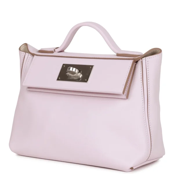 حقيبة صغيرة Hermès 24/24 Mauve Pale Verso Evercolor و سويفت إكسسوارات معدنية بلاديوم